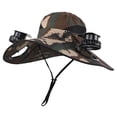 thumbnail image 4 of Kcolen Mens Sun Hat With Neck Flap Solar Powered Wide Brim Sun Hat with Built-in Fans for Outdoor Fishing Camping and Beach Activities UPF 50+, 4 of 4