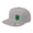Silver, variant on Snapback Hat for Men Flat Bill Left Side Panel Hats Four Leaf Clover Ireland Irish St Patrick's Embroidered Flat Bill Hat Acrylic Black Design Only