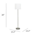 thumbnail image 3 of Lampe de sol en nickel brossé pour tambour, de conception simple, blanc, 3 of 7