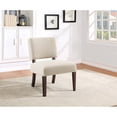 thumbnail image 2 of Jasmine Accent Chair in Cream Fabric with solid wood legs, 2 of 7