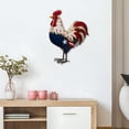 thumbnail image 5 of CuiLiyq Patriotic Metal Rooster Yard Decor, 4th of July Outdoor Garden Decorations 2D American Flag Red White and Blue Chicken Statue Iron Yard Sign for Memorial Day Independence Day Home Decor, 5 of 9