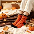 thumbnail image 4 of DHFJKG Novelty Fun Fuzzy Socks For Women Halloween Spooky Cute Printed Fluffy Crew Socks For Gifts, 4 of 4