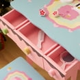 thumbnail image 5 of Sesslife Kids Vanity Set with Mirror and Drawers, Wooden Princess Makeup Desk Set with 7pcs Pretend Play Makeup Toys, Pretend Play Kids Vanity Set for Little Girls aged 3+, Pink, 5 of 9