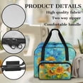 thumbnail image 5 of ZIATUBLE Sunflower Portable Tote Bag Oil Painting Organizer Bag with Zipper Universal Sewing Machine Organizer and Storage Large Capacity Sewing Machine Cases for Home Sewing Classes, 5 of 7