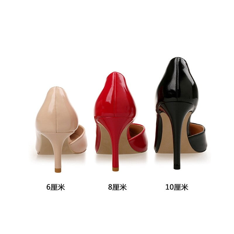 YCNYCHCHY New Style 2022 New Patent Leather Pointed Toe Thin High Heels  Women Stiletto Black Red Work Pumps Hot Sale Woman Shoes - Walmart.com