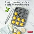 thumbnail image 2 of GoodCook Everyday Nonstick Steel Muffin Pan, 12 cup, Gray, 2 of 8