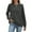 Dark Gray, variant on Horkkom Fleece Sweatshirts for Women Casual Pullover Crewneck Sweatshirts Winter Loose Sweatshirts with Pocket L