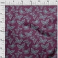 thumbnail image 3 of oneOone Cotton Poplin Twill Dark Magenta Fabric Butterflies Diy Clothing Quilting Fabric Print Fabric By Yard 56 Inch Wide-4E, 3 of 6