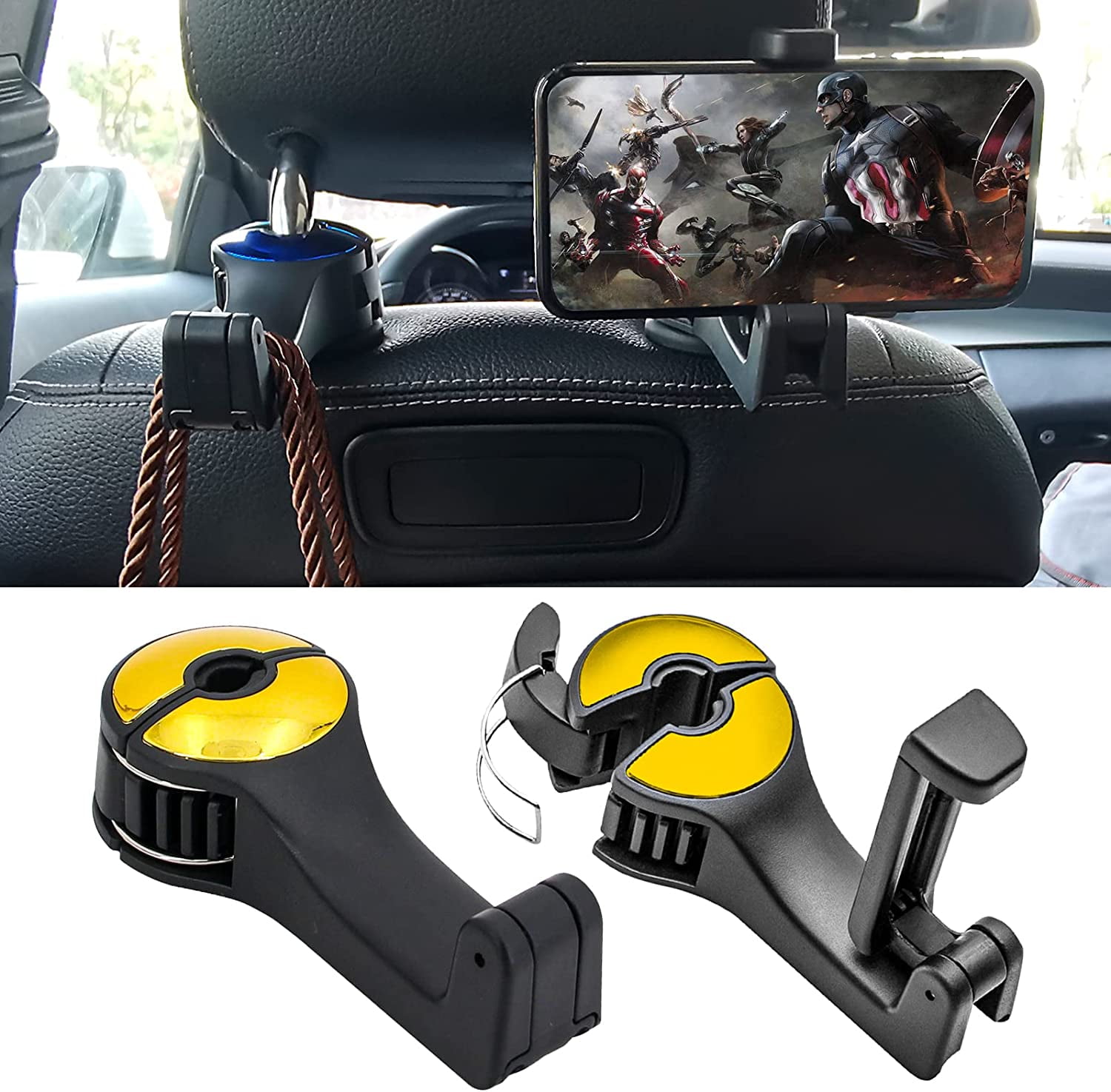 Car Seat Hanger Bag Holder Headrest Hook Silicone Red Black Brown Car Purse  Holder Car Accessories Interior - AliExpress