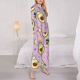 thumbnail image 3 of Balery Different Avocados Conjunto de Pijama con Estampado para Mujer, Conjunto de Dos Piezas con Manga Larga, Ropa de Dormir Suave con Bolsillos, Pijamas Cómodos-Large, 3 of 7