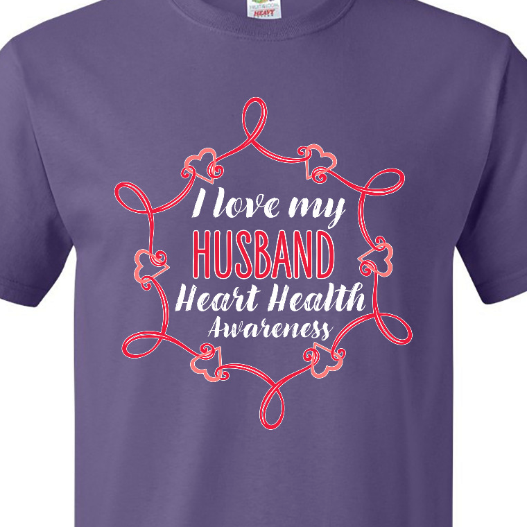 Inktastic I Love My Husband Heart Health Awareness T-Shirt - image 3 of 4