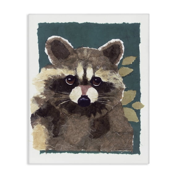 Stupell Industries Forest Animal Raccoon Animals & Insects Painting Gallery Wrapped Canvas Art Print Wall Art, 16 x 20