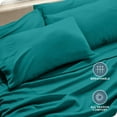 thumbnail image 6 of Bare Home Pillowcase Set - Premium 1800 Collection - Double Brushed - Ultra Soft - King Size, Emerald, 4 Count, 6 of 8