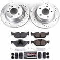 thumbnail image 3 of Power Stop Rear Ceramic Brake Pad and Drilled and Slotted Rotor Kit K6348, 3 of 10