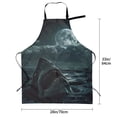 thumbnail image 5 of Bingfone Moonlit Night Sky Shark Apron Gifts For Men, Women Professional Grade Chef Apron for Kitchen,BBQ & Grill, 5 of 8