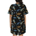 thumbnail image 3 of Naloa Space Rocket Women's Short-Sleeved Pajama Set, Loungewear, Summer pajamas, Breathable Cozy - 4X-Large, 3 of 9