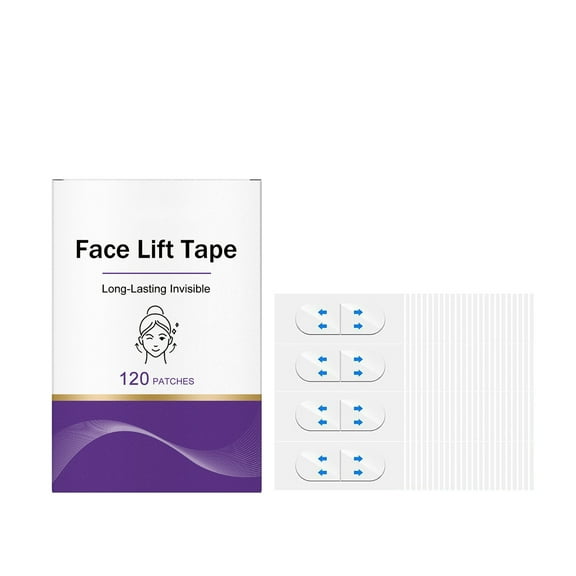 HHBEAUTY 120Pcs Invisible Face Lift Tape Makeup - Lifting, Firming and Long lasting Face Tape, Instant V-shaped Lifter Face-lift Sticker for Lifting Sagging Skin Wrinkle Double Chin Jowls Eyes