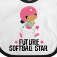 thumbnail image 4 of Inktastic Future Softball Star Cute Girls Girls Baby Bib, 4 of 4