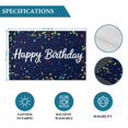 thumbnail image 6 of Happy Birthday Placemats Set of 6, Navy Blue Modern Abstract Art Placemats for Dining Table, Place Mats for Kitchen Tabletop, Waterproof Wipeable Dining Table Mats Set, 6 of 9