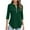 Green Shirts, variant on Htigea Women's 3/4 Length Sleeve Shirts 1/4 Zip V Neck Tunic Top Dressy Business Work Blouse Black,S