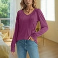 thumbnail image 2 of EDFBUYKRS Chiffon Blouse Fall Women Lightweight Sunscreen Shirt Long Sleeve Block Xl, 2 of 4
