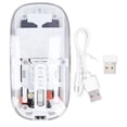 thumbnail image 2 of Ratón Inalámbrico, Ratón de Juego Transparente Con Receptor USB, Ratón Silencioso Inalámbrico Ergonímico, 3 Modo 2.4Ghz BT1 BT2, 3 DPI Ajusticable, PC Portil PC PC PC Paratil, 2 of 7
