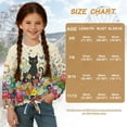 thumbnail image 7 of Xixirimido Black Cat Butterfly Colorful Daisy Printed Girls Long Sleeve Shirts Casual Crew Neck Tunic Tops Basic Tunic Blouses Fashion 3D Graphic Tees, Size 5-6, 7 of 7