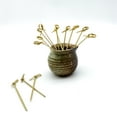 thumbnail image 6 of Cheers.US Bamboo Cocktail Picks Bamboo Knot Picks 100 Pcs 4.8 inch with Looped Knot Fancy Bamboo Toothpicks Natural Bamboo Picks Bamboo Skewers for Appetizers Cocktail Toothpicks, 6 of 8