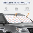 thumbnail image 4 of Windshield Sun Shade, Postmark Pattern Whimsical Foldable Car Sun Shade Windshield For Front, 2 Pieces, 4 of 4