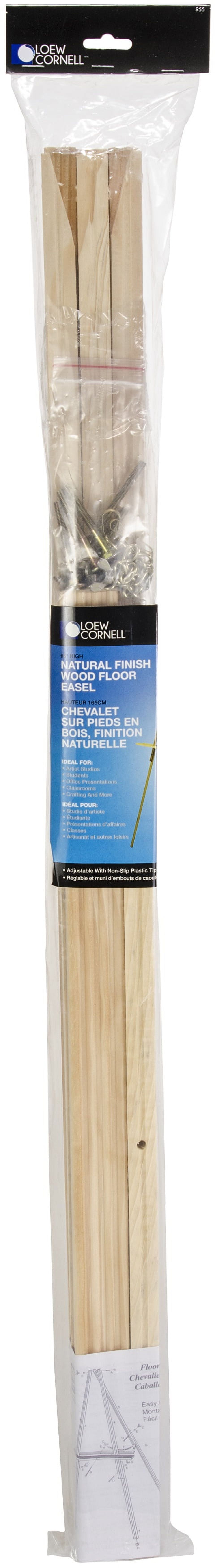 Leow Cornell 65" Floor Easel, Natural Wood, 1 Each