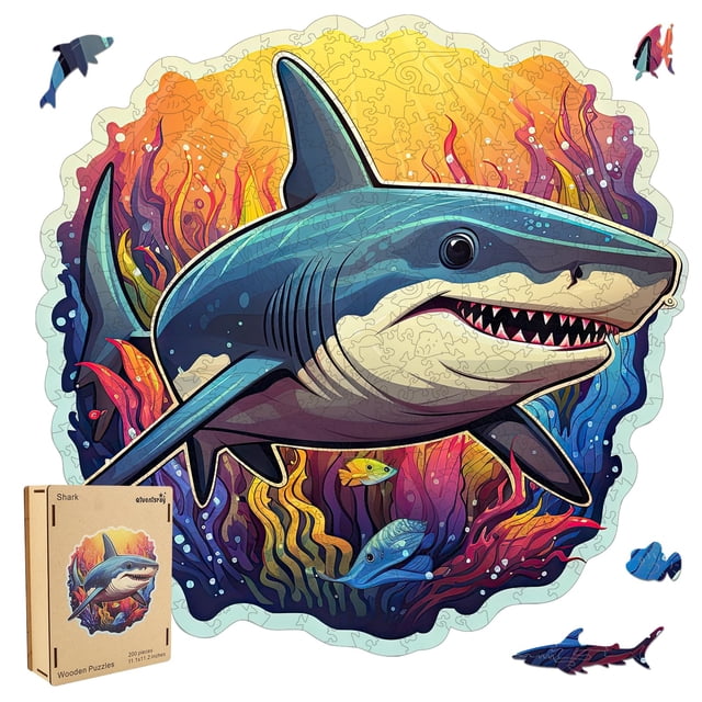 Puzle de madera Quenisray Shark 500 piezas para adultos