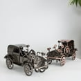 thumbnail image 3 of GOOHOCHY Iron Vintage Car Model Antique Classic Model Toy Car for Home Table Decor (Silver Grey), 3 of 8