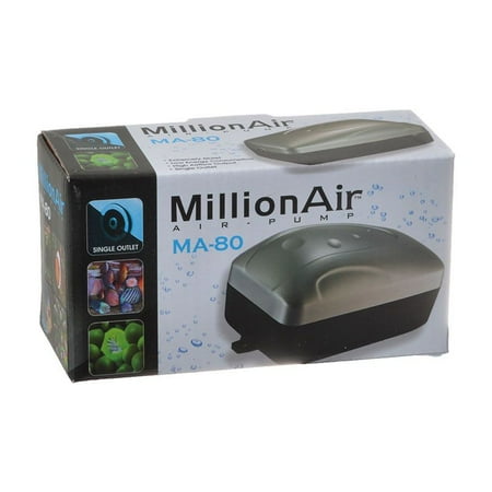 - Via Aqua Million Air Pump MA80 - 1 Air Outlet (10 Gallon Tank)