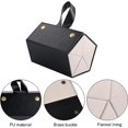 thumbnail image 4 of 1PC Brown Semi-hard Soft Leather Portable Sunglasses Storage Case, 4 of 5