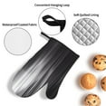 thumbnail image 3 of Pofeuu Monochrome Abstract Lines Print Oven Mitts and Pot Holders 4 pcs Set,High Heat Resistant 500 Degree Extra Thicken Long Kitchen Cotton Oven Glove for Cooking, 3 of 6