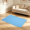 thumbnail image 4 of AuroraX Large Dog Cooling Mat Indoor Outdoor Pressure Activated Ice Silk Water Sensor Pad Non Gel Pet Cooling Mat for Cats for Outside Non-Toxic Non-Slip Cooling Pads for Dogs in Pets Blue, 4 of 9