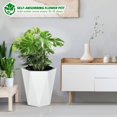 thumbnail image 2 of Bingirl Tall Diamond Planters Set of 2 Distinctive Shape Design Water Level Window Smooth Rolling Wheels Versatile Placement for Patio Porch Living Room Home Office, 2 of 7