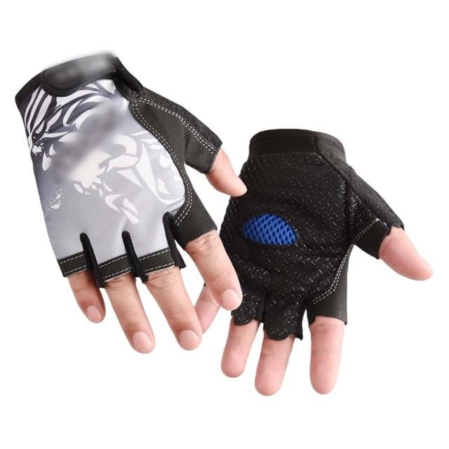 Kids Cycling Gloves Half Finger Sports Mittens for Outdoor Exercise Training Shockproof