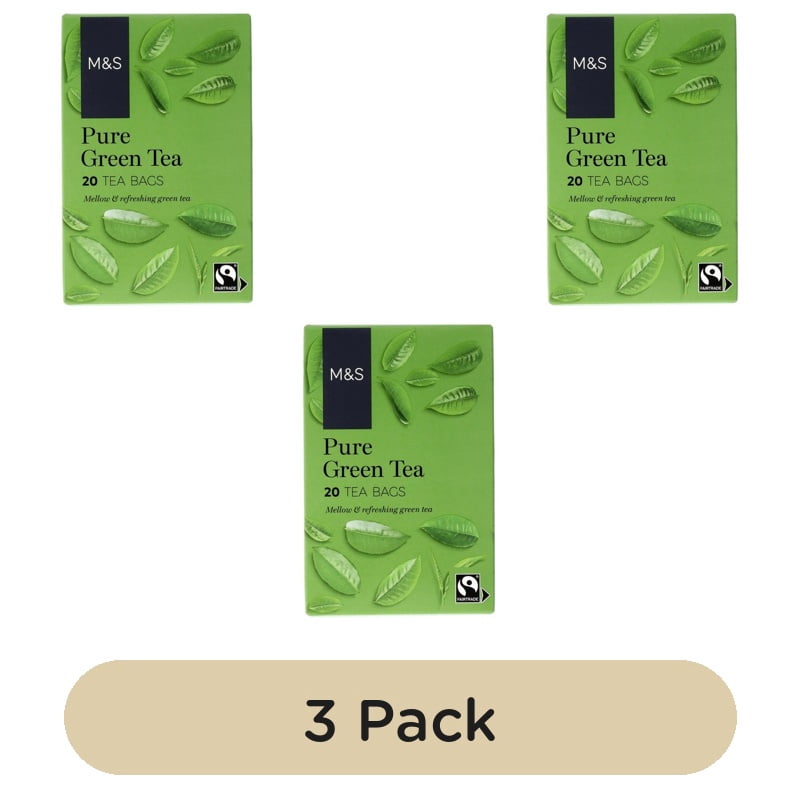 M&S Green Tea Teabags 20's, British Import (Pack of 3)