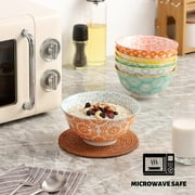 Cereal Bowls, 26 Oz​ Ceramic Bowls, Set of 6 Soup Bowls, Bowls for Kitchen, Bowl Set for Salad, Pasta, Oatmeal, 6.3 Inch-​Microwave Dishwasher Safe