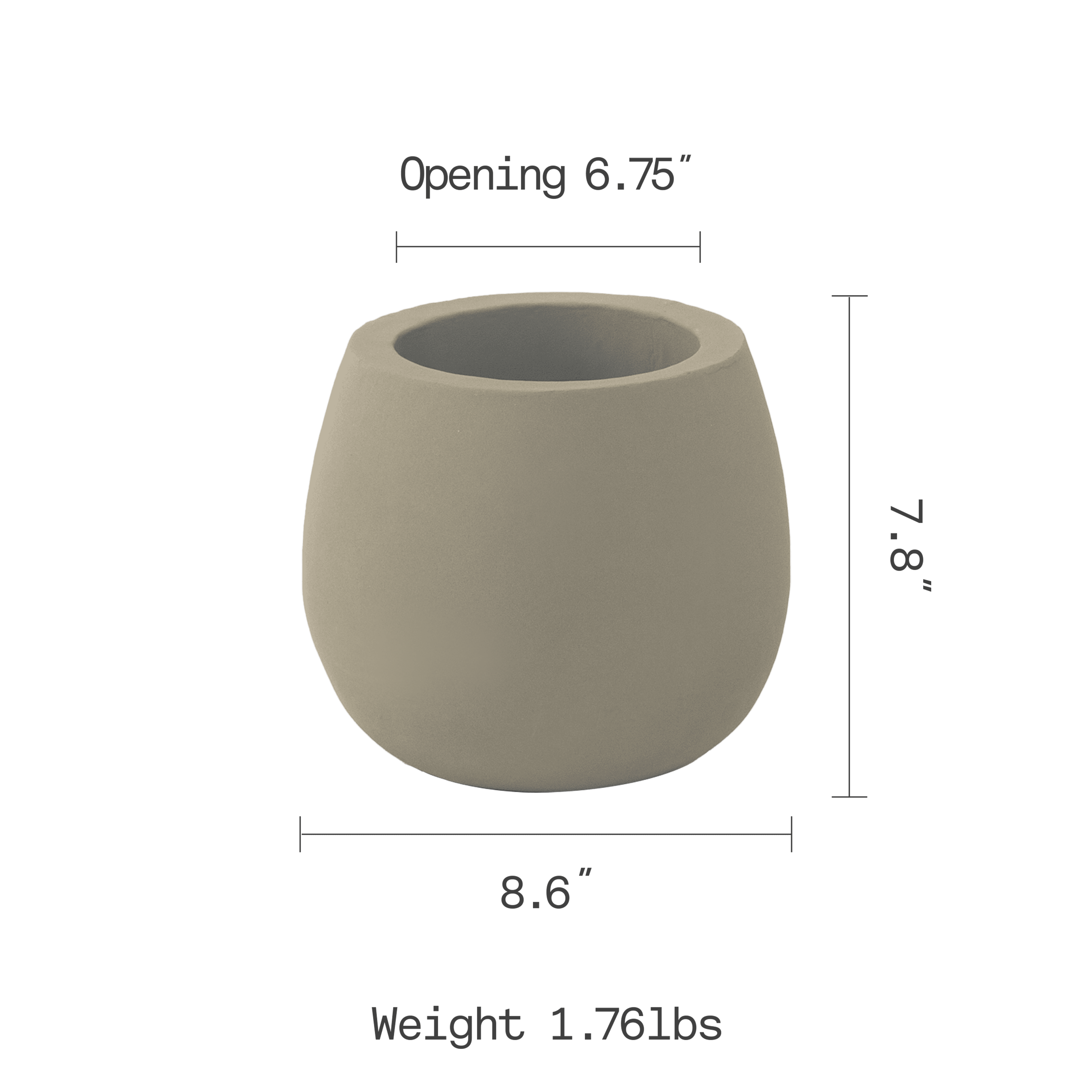 Fab Habitat Beryl Handmade Round Metal Planters in Verde / Sage Green with Drainage Holes