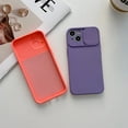 thumbnail image 4 of Slim Fit Case for iPhone 14, 2MM Camera Lens Sliding Design Sleek Candy Colors Protective Cover with Military Grade Soft Lining Silicone Skin-Friendly Shockproof Anti-Scratches Case,Black, 4 of 8