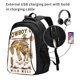 thumbnail image 2 of Balery Cowboy Up Vintage Wild West Mochila con carga USB para hombre y mujer - Mochila impermeable y antirrobo para portátil con puerto USB para viajes, trabajo, estudios y universidad, 2 of 7