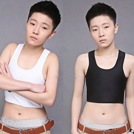 

Limei Sexy Breathable Buckle Short Chest Breast Binder Trans Lesbian Tomboy White XL