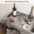 thumbnail image 6 of M optimized Bar Carts for Home, Bar Cart, Serving Cart with Wheels, 3 Tier Bar Cart with Wine Rack, Wheel Locks, 6 of 7