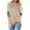 A - Khaki, variant on Nlife Women Stripes Leopard Print Crew Neck Long Sleeve Top