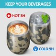 thumbnail image 4 of Camouflage 12oz Stainless Steel Insulated Wine Tumbler with Lid and Straw – Double Wall Vacuum Mug for Hot & Cold Drinks, 304 Steel Interior, Sweat-Free Design, 4 of 5
