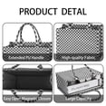 thumbnail image 4 of Large Capacity Tote Bag,Black White Small Checkered Pattern Handbag Fashion Luxury Tote Bag,15.7"x13"x 5.1" Inches,Laptop Compatible, 4 of 6