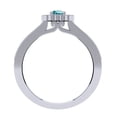 thumbnail image 3 of Dazzlingrock Collection 0.50 Carat (ctw) 14K Blue & White Diamond Halo Cluster Engagement Ring 1/2 CT, White Gold, Size 6.5, 3 of 3