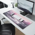 thumbnail image 6 of Rectangle Ink Painting Cherry Blossom Scenery Mouse Mat, Japanese Cherry Blossom Large Non-Slip Rubber Gaming Mouse Pad with Stitched Edges, Office Mouse Pad for Women Men Kids, 31.5x11.8in, 6 of 7